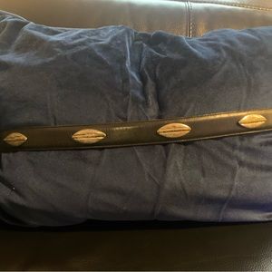 Vintage black leather belt size 40 .